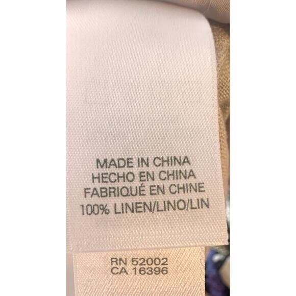 Liz Claiborne Audra Sz 12 Beige 100% Linen Cuffed Trouser Pants Beach Career NWT - Picture 10 of 16